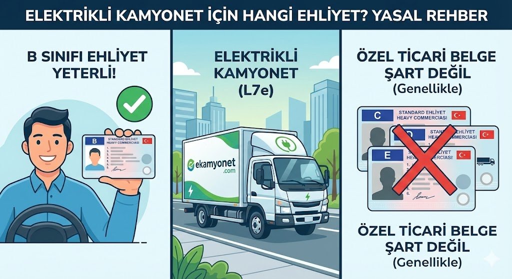 elektrikli kamyonet için hangi ehliyet