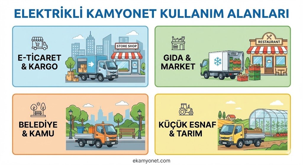 Hangi İşletmeler İçin Uygun? Elektrikli Kamyonet Kullanım Alanları
